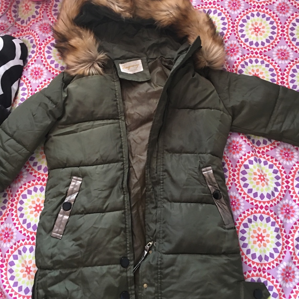 Olive green coat